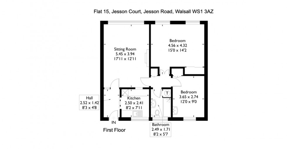 Floorplan for Jesson Road, Walsall, West Midlands